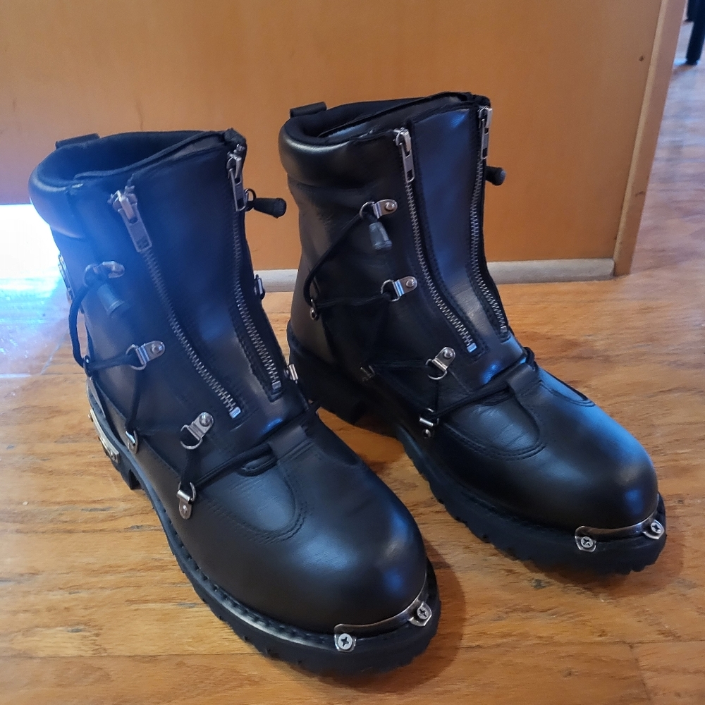 Milwaukee leather motorcycle boots Men's 8.5
